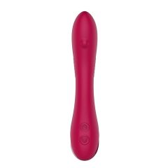   Sparkling Cecilia - Rechargeable G-spot vibrator with moving balls (red)
