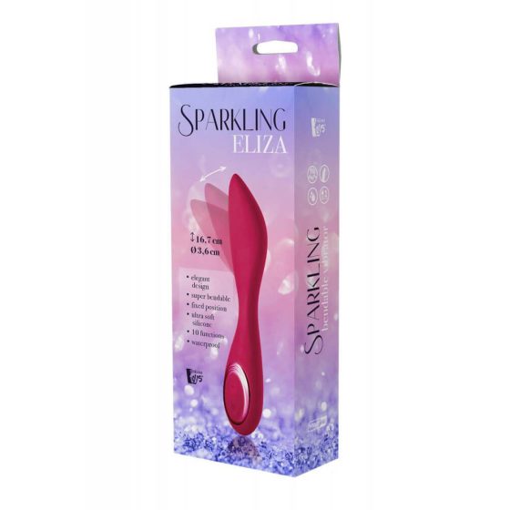 Sparkling Eliza - rechargeable, flexible tongue vibrator (red)