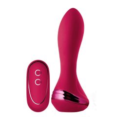   Sparkling Isabella - Rechargeable, radio controlled pumpable anal vibrator (red)