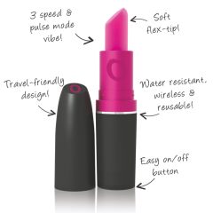 Screaming Lipstick - Lipstick Vibrator (black-pink)