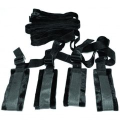 S&M - bondage bed tie set (black)
