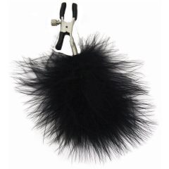 S&M - feather nipple clip (black)