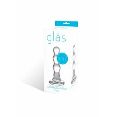 GLAS - wavy glass anal dildo (translucent)