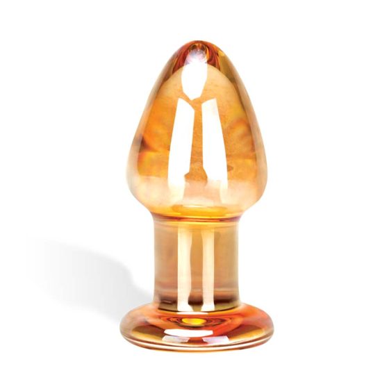 GLAS Over Easy - glass anal dildo (gold)