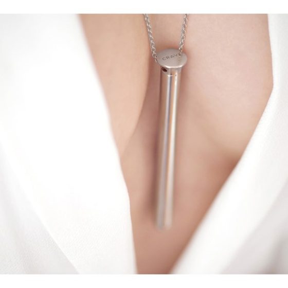 Vesper - luxury vibrator necklace (silver)