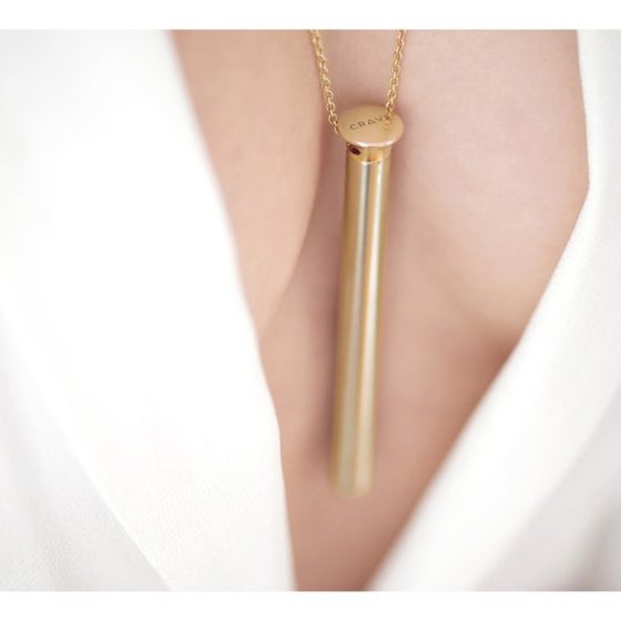 Vesper - luxury vibrator necklace (gold)