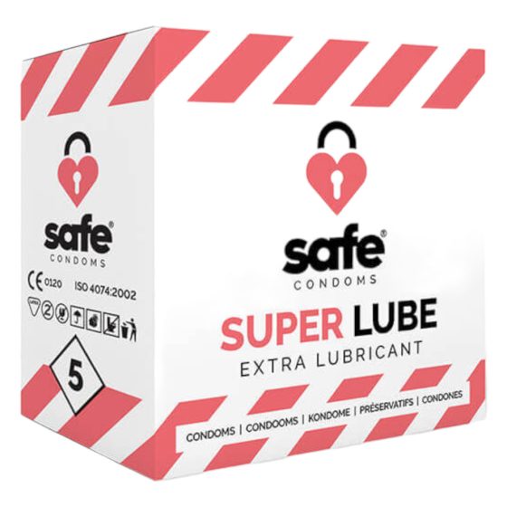 SAFE Super Lube - extra flat condom (5pcs)