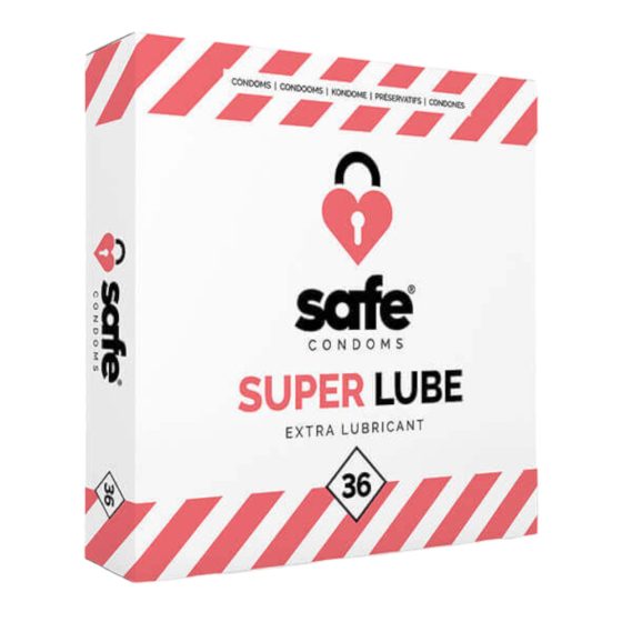SAFE Super Lube - extra flat condom (36pcs)