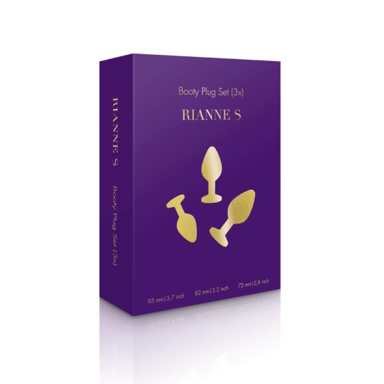 Rianne - 3 piece silicone anal set (purple)