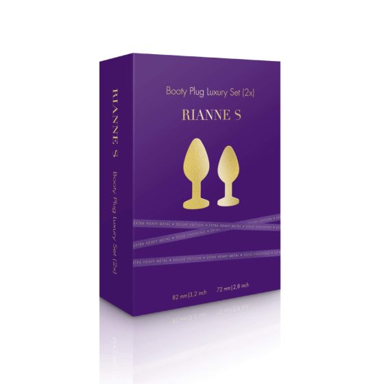 Rianne - 2 piece luxury anal set (gold)