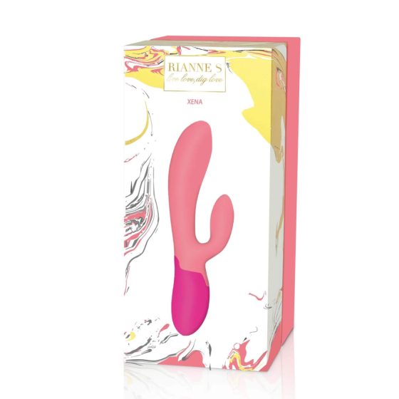 Rianne Essential Xena - rechargeable, heated, vibrator with wand (coral-pink)