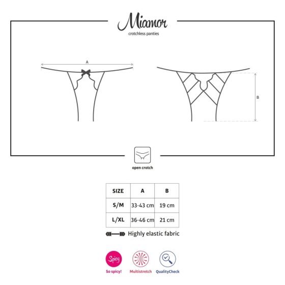 Obsessive Miamor - mesh open lace women's underwear (black)