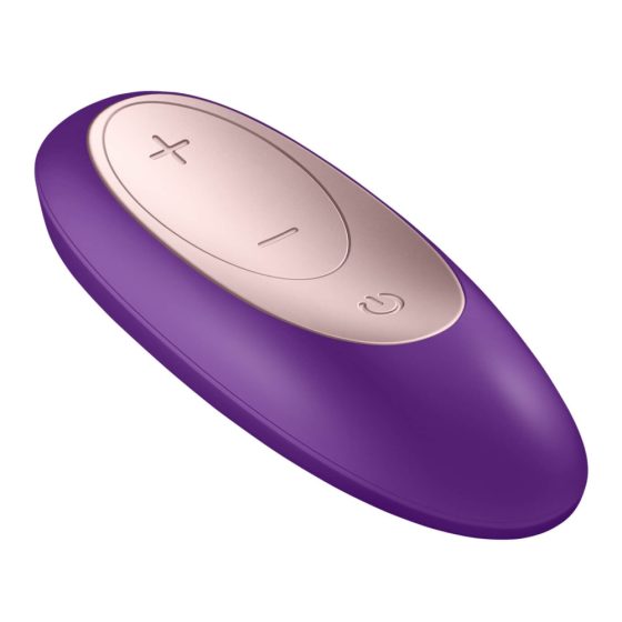 Satisfyer Double Plus Remote - radio controlled, rechargeable vibrator (purple)