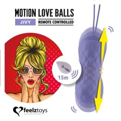   FEELZTOYS Jivy - battery, radio, waterproof, pusher vibrating egg (purple)