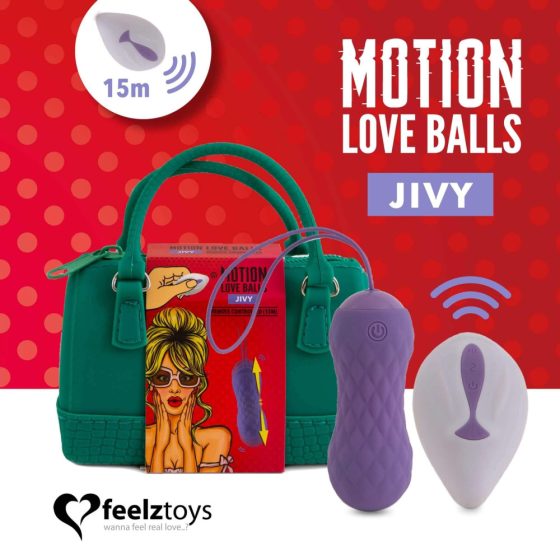 FEELZTOYS Jivy - battery, radio, waterproof, pusher vibrating egg (purple)