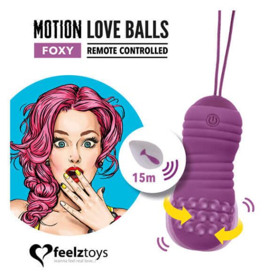 FEELZTOYS Foxy - battery, radio, waterproof vibrating egg (purple)