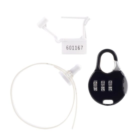 LOCK A WILLY - silicone penis cage with padlock (black)