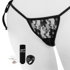  MySecret Screaming Panty - rechargeable radio vibrating panty - black (S-L)