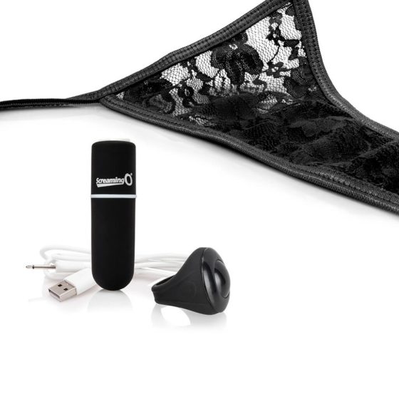 MySecret Screaming Panty - rechargeable radio vibrating panty - black (S-L)