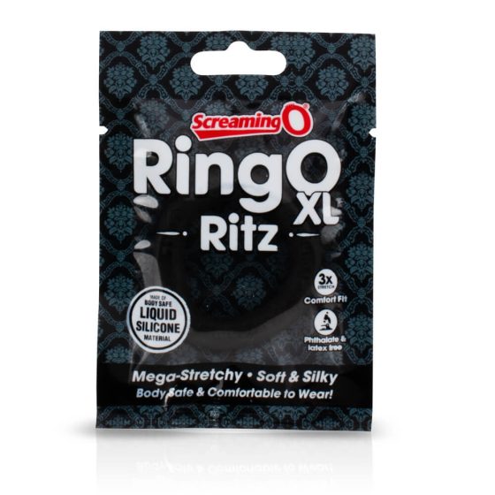 Screaming O Ritz XL - silicone penis ring (black)