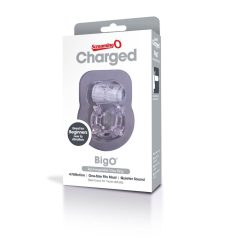   Screaming Charged BigO - battery operated, star, vibrating penis ring (translucent)