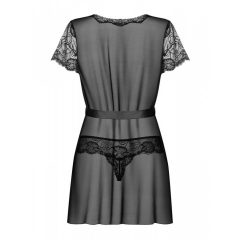 Obsessive Alluria - lace robe with thong (black)