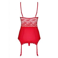 Obsessive Lovica - lace garter top and thong (red)