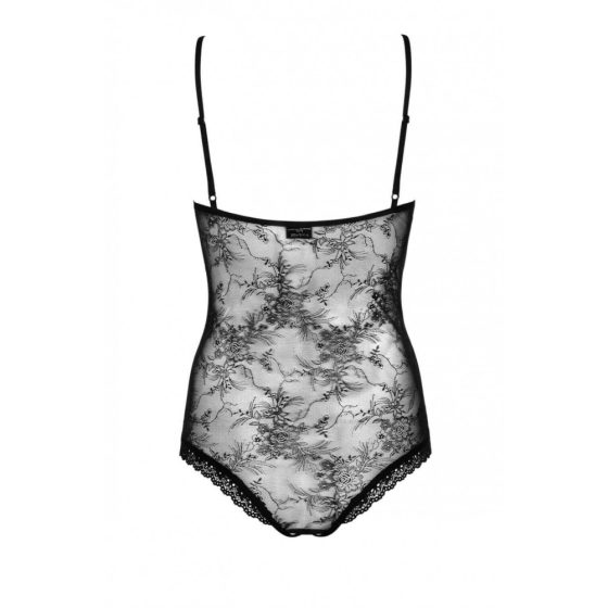 Obsessive Slevika - open lace body with front lace (black)