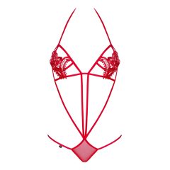   Obsessive Luiza - Tulip strapless body with straps - red (S/M)