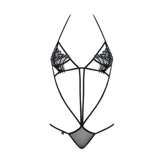 Obsessive Luiza - Tulip strapless body with straps - black (S/M)