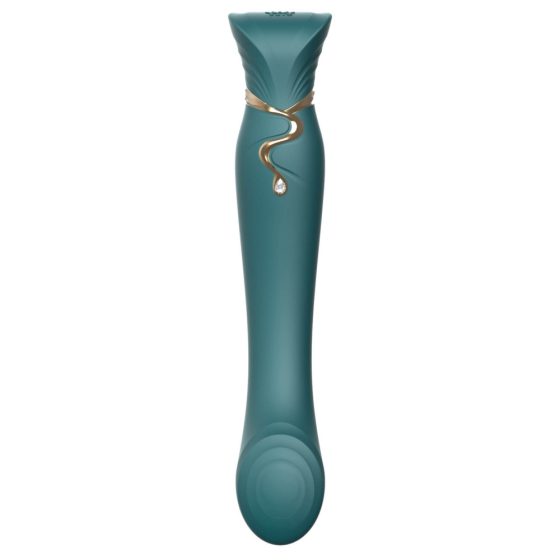 ZALO Queen - rechargeable G-spot and clitoral vibrator with pulse wave (green)