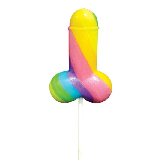 Rainbow Cock Pop - coloured penis lollipop (85g) - fruity