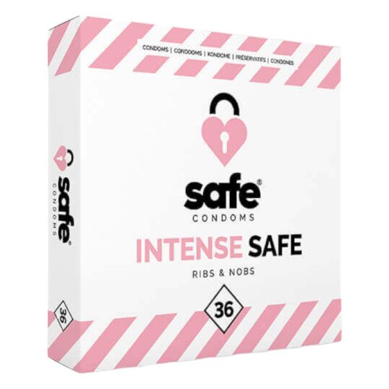 SAFE Intense Safe - Ribbed and dotted condoms (36 pieces)