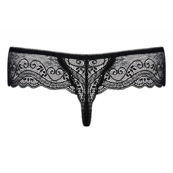 Obsessive Miamor - stone lace thong for women (black)