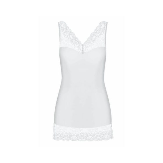 Obsessive Miamor - white lace nightdress with lace thong (white)