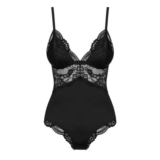 Obsessive 810-TED-1 - Lace trimmed elastic body (black) - XXL