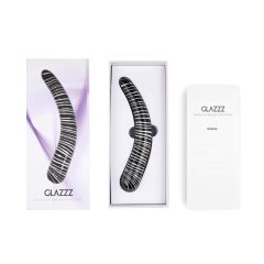 FEELZTOYS GLAZZZ Dark Desire - curved glass dildo (black)