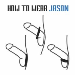 Velv'Or Jason - adjustable silicone penis ring (black)