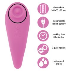   FEELZTOYS Femmegasm - rechargeable, waterproof vaginal and clitoral vibrator (pink)