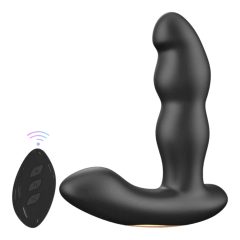   Aixiasia Hiross - Rechargeable, radio controlled rotary anal vibrator (black)