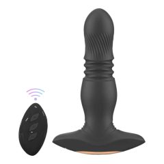   Aixiasia Roy - Rechargeable, radio controlled anal vibrator (black)
