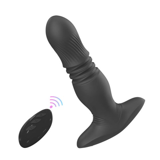 Aixiasia Roy - Rechargeable, radio controlled anal vibrator (black)