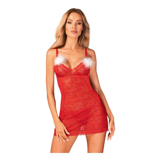 Obsessive Claussica - Winter panties with babydoll thong (red) - M/L