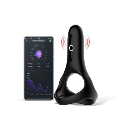   Magic Motion Rise - smart battery-operated vibrating penis ring (black)