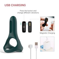   Magic Motion Rise - smart battery-operated vibrating penis ring (green)