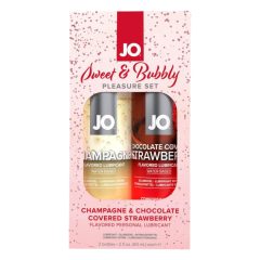   JO System Sweet & Bubble - Flavoured Lube Set - Champagne-Chocolate Strawberry (2pcs)