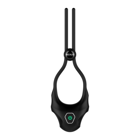 Nexus Forge - adjustable battery-operated vibrating lasso penis ring (black)