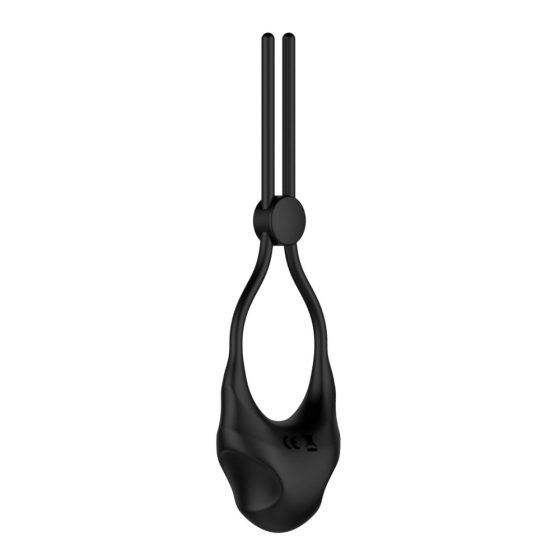Nexus Forge - adjustable battery-operated vibrating lasso penis ring (black)