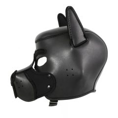 Ida Leather - closed dog mask (black)